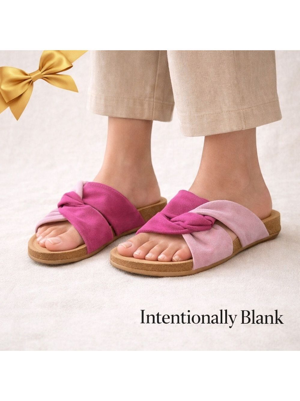 Intentionally Blank Pink Suede Sandals Size 5.5-6